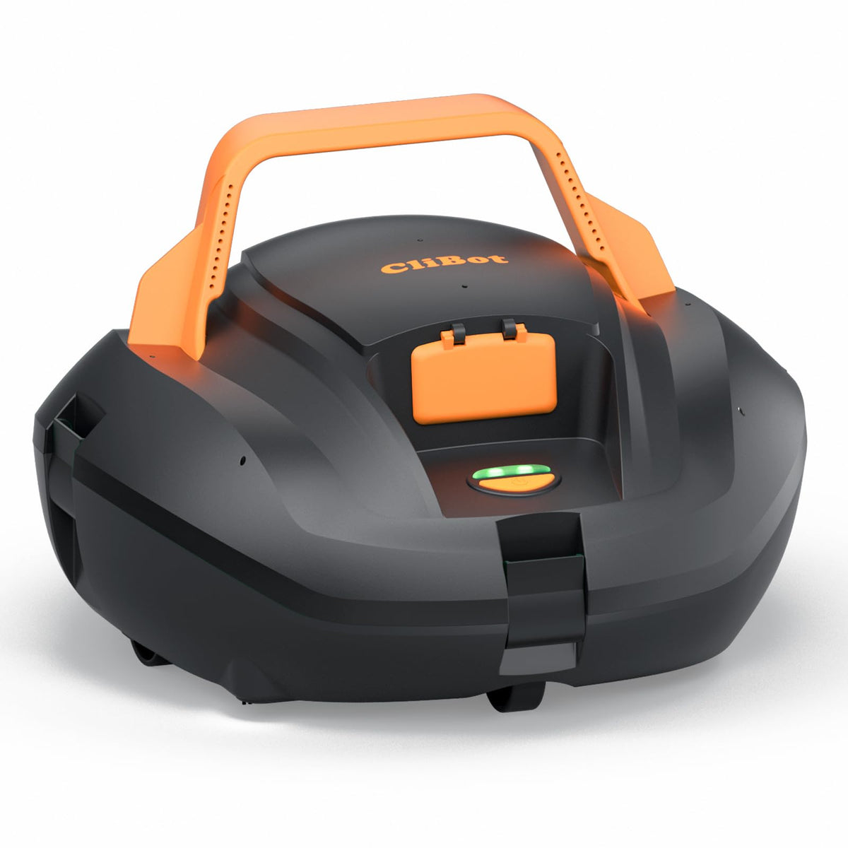 CliBot cordless pool vacuum front view demonstrates dual-motor cleaning for debris.