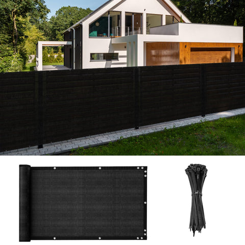 Cliselda privacy screen 3x50ft on a fence to create backyard privacy