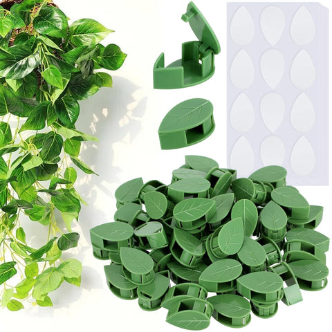 CllyCnny plant wall clip with leaf shape blends with green vines for vertical displays.