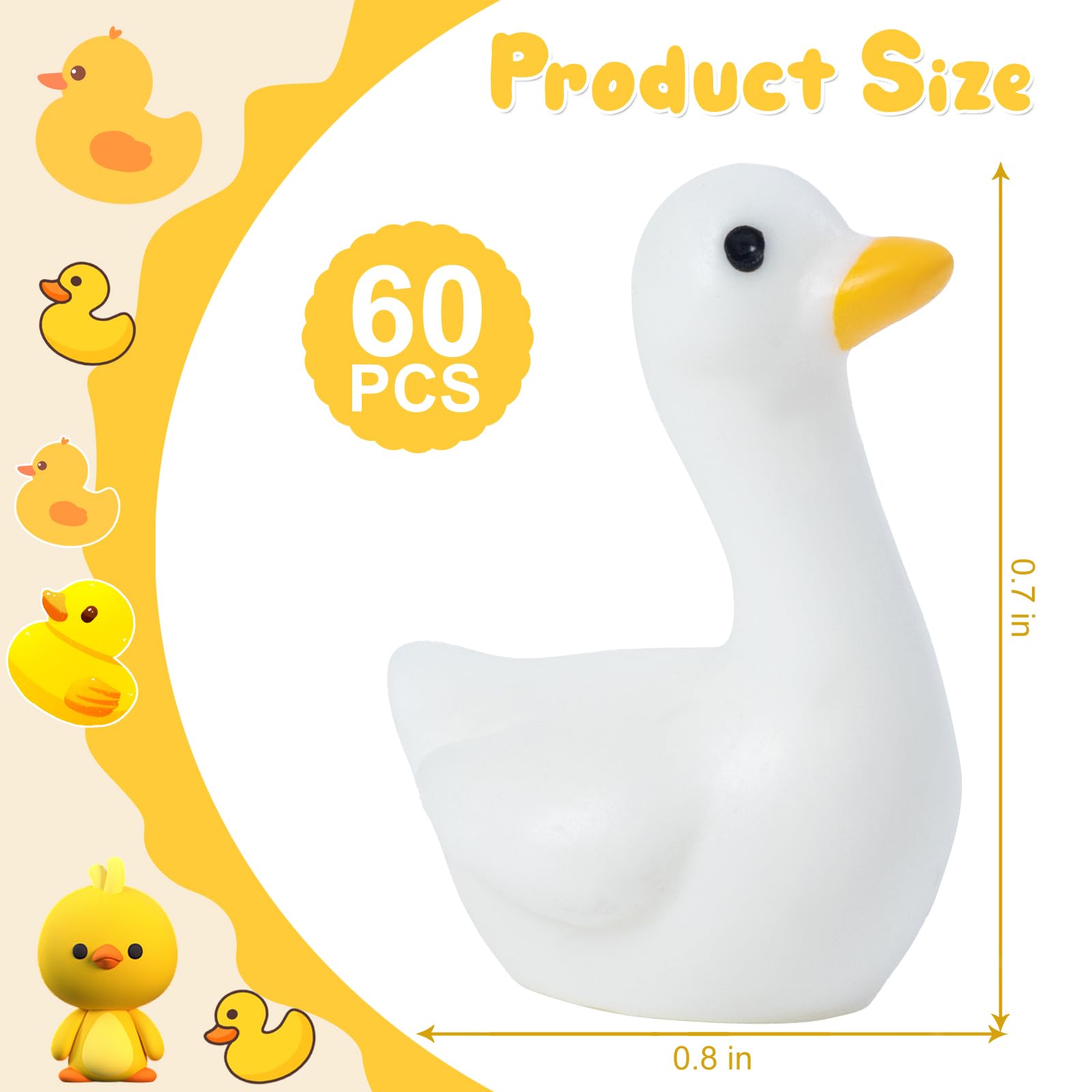 Clofiak resin goose miniatures ideal for DIY crafts and fairy garden scenes.