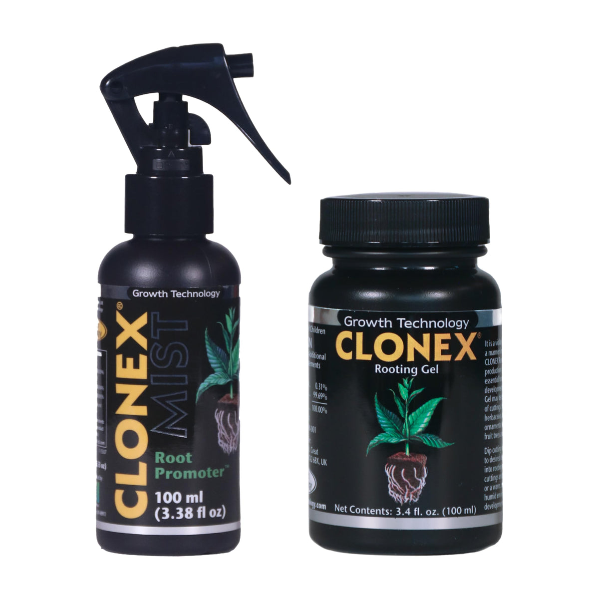 Clonex Mist and Gel 100ml propagation kit ready for simple plant propagation and easy application.