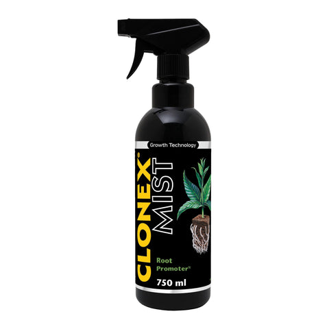 Clonex Mist Root Promoter bottle ready-to-use spray supports cloning and rooting.
