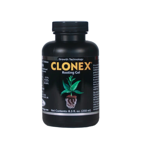Clonex Rooting Gel bottle close-up shows easy rooting initiation