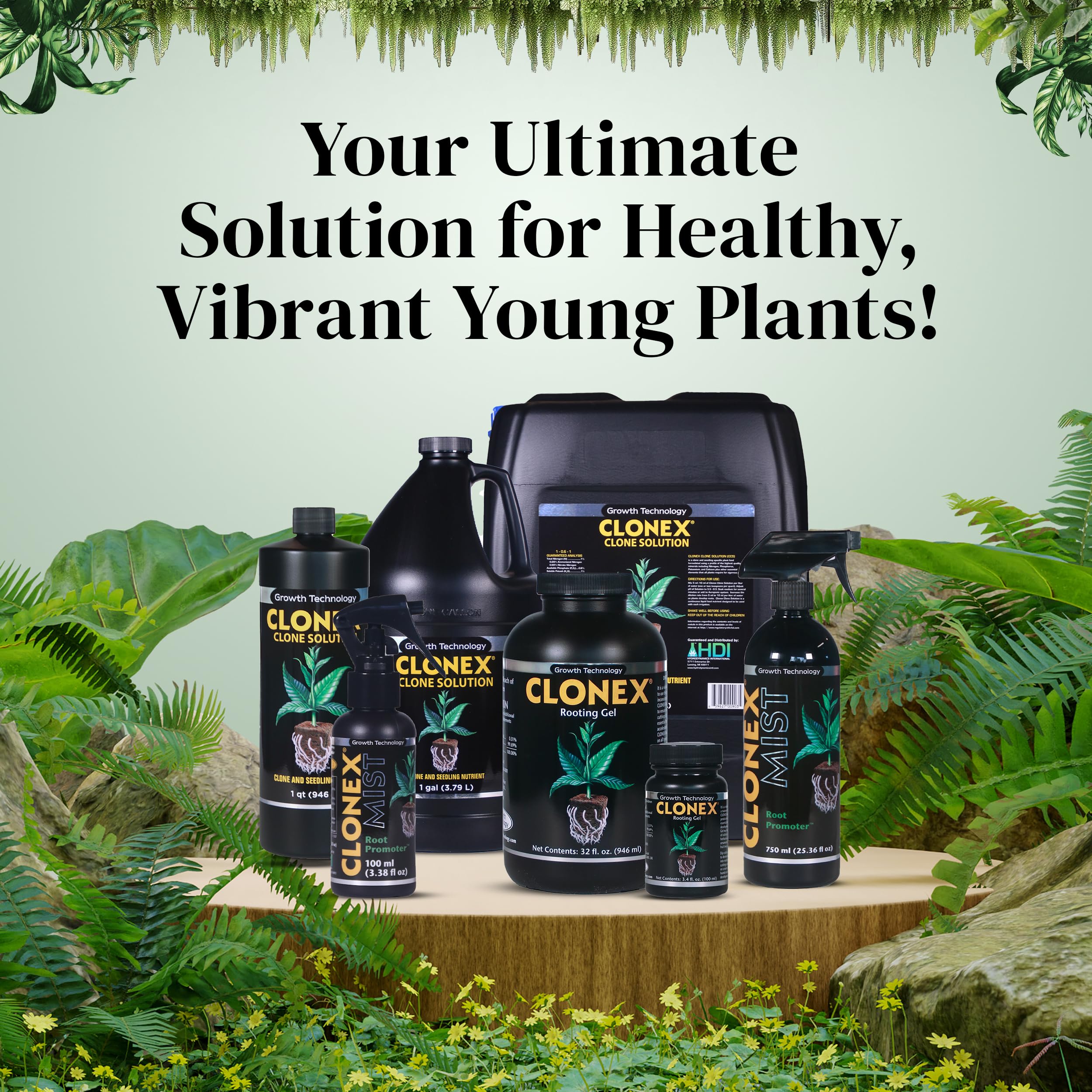 Healthy root development in plant cuttings with Clonex Rooting Gel