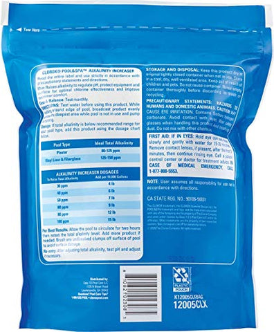 Granules dissolving quickly to raise total alkalinity in pools.