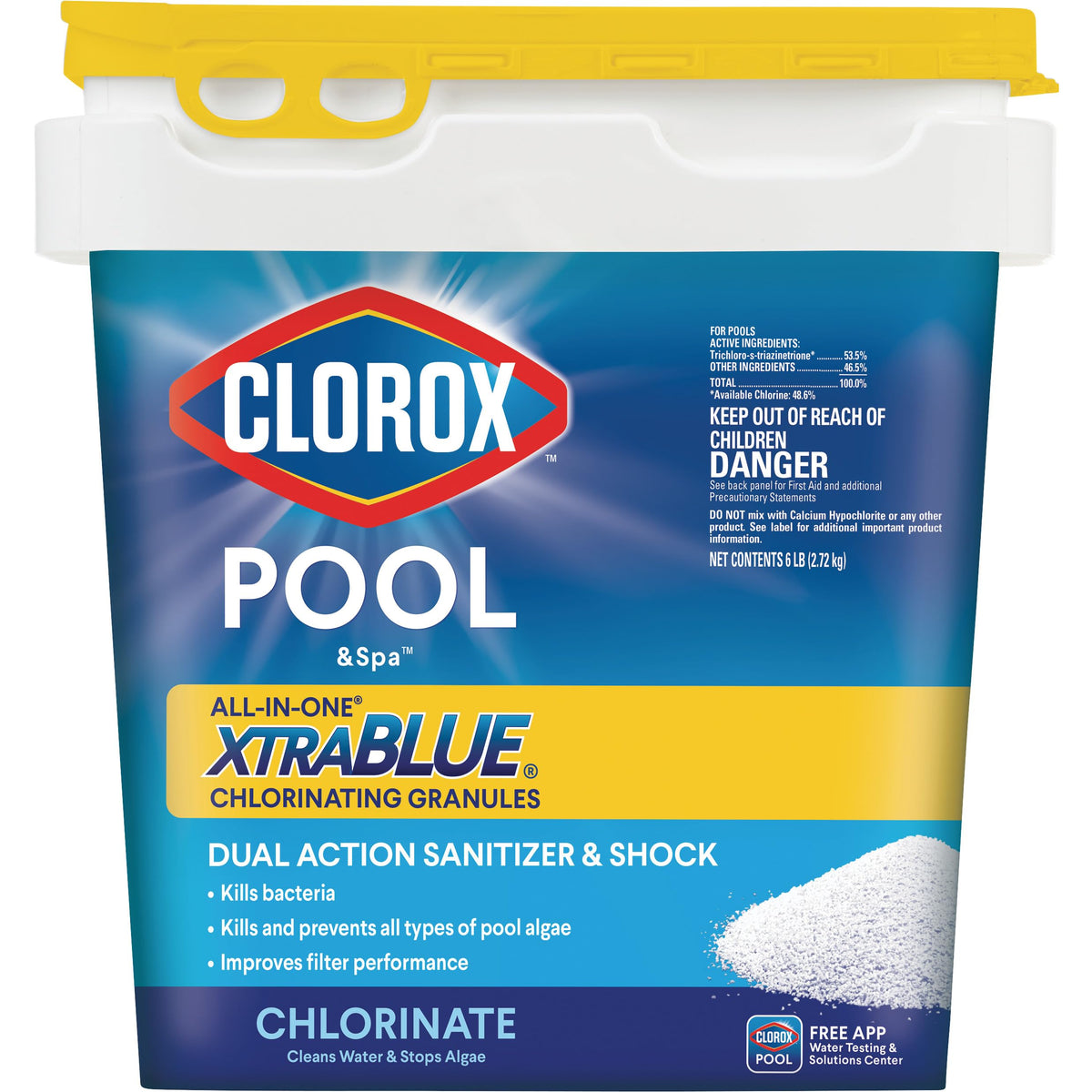 CLOROX Pool&Spa All-in-One XtraBlue granules pour bottle for easy sanitizing