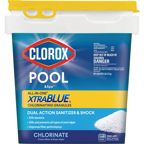 CLOROX Pool&Spa All-in-One XtraBlue granules pour bottle for easy sanitizing
