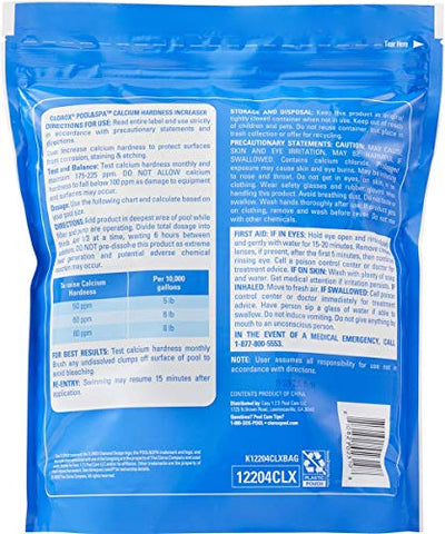 CLOROX Pool&Spa bottle close-up highlighting precise dosage for balanced pool chemistry