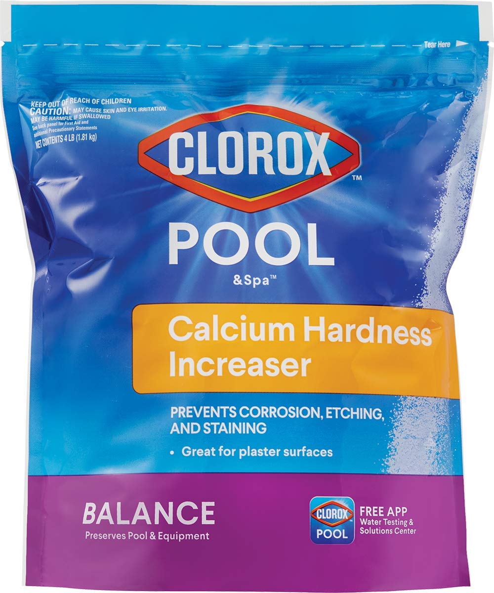 CLOROX Pool&Spa calcium hardness increaser packaging front ready to protect pool surfaces