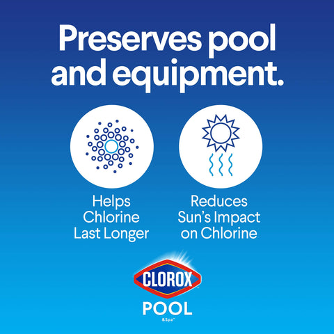 Clorox Pool&Spa chlorine stabilizer for saltwater pools maintains effective chlorine levels