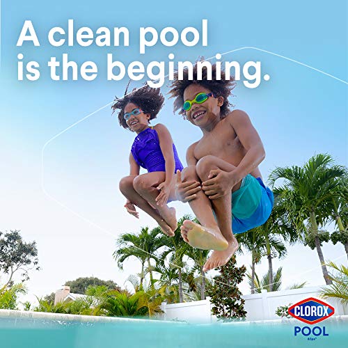 CLOROX Pool&Spa helps clear algae-related debris during pool cleanup.