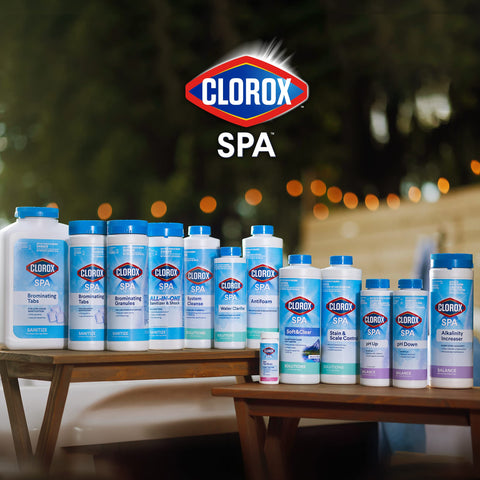 Clear dosing instructions with CLOROX Pool&Spa antifoam for precise use.