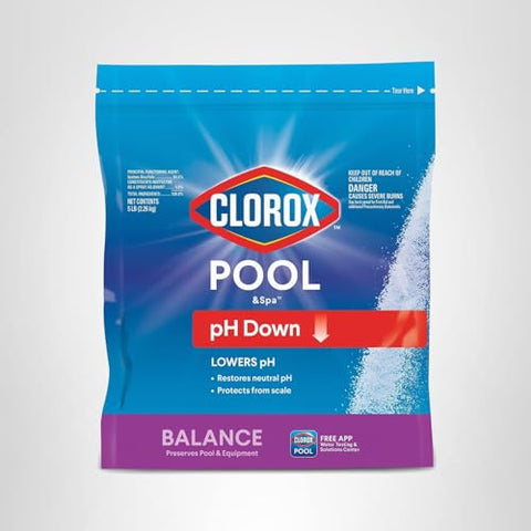 CLOROX Pool&Spa 5lb pack image showing value and ready-to-use solution.