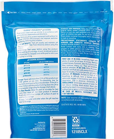 CLOROX Pool&Spa pH Down easy pour design preventing spills during application.