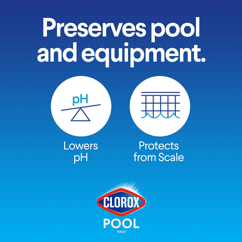 CLOROX Pool&Spa pH Down liquid formula enables consistent dosing and reliable pH control.
