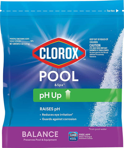 Clorox Pool&Spa pH Up bottle pours for easy dosing and balanced water