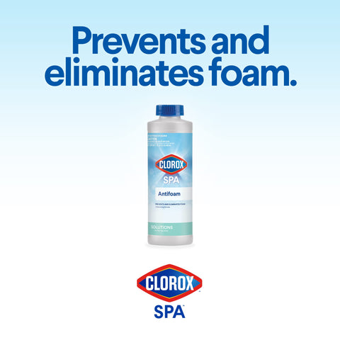 CLOROX Pool&Spa antifoam reduces irritation in spa water after use.