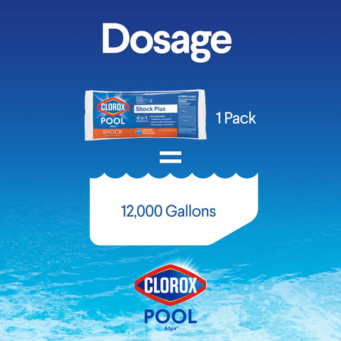 Accurate dosage with Clorox Pool&Spa Shock Plus for consistent results.