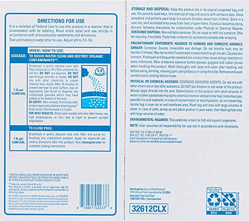 Clorox Pool & Spa Shock Plus makes water swim-ready in about 15 minutes