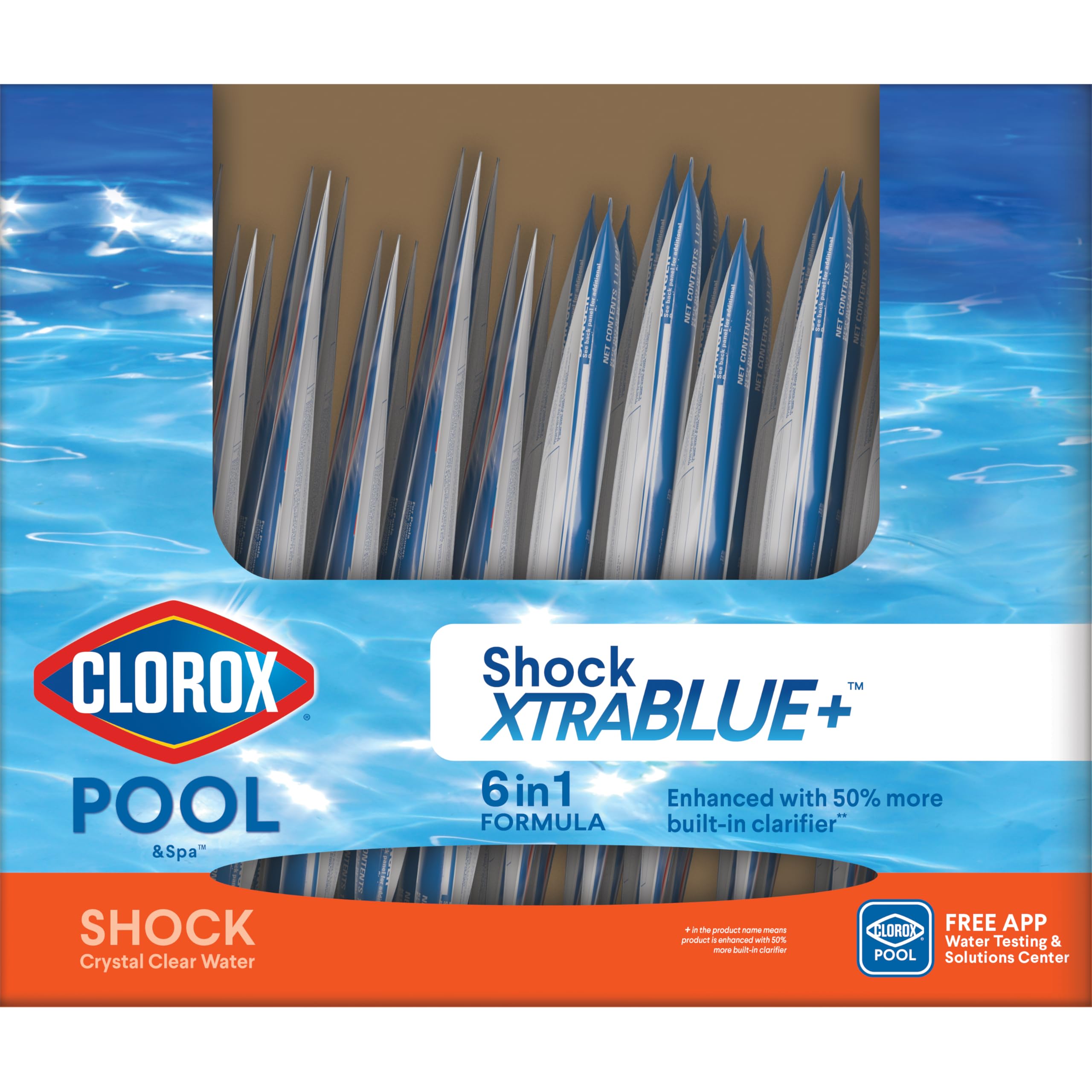 Clorox Pool&Spa Shock XTRABLUE Plus safe for vinyl, plaster, fiberglass