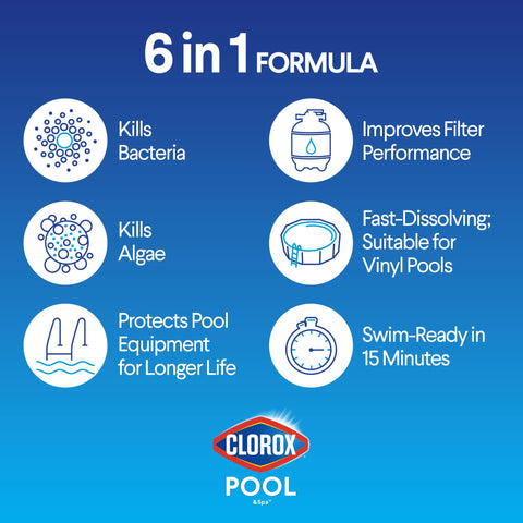 XtraBlue Plus quick-dissolve powder delivers swim-ready water in minutes.