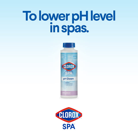 Dosing CLOROX Pool&Spa Spa pH Down in spa water for comfort
