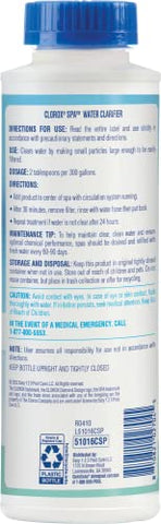 CLOROX Pool&Spa Spa Water Clarifier pouring action helps reduce cloudiness for inviting spa sessions.