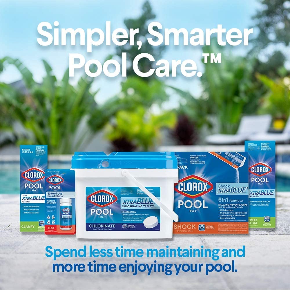 CLOROX Pool&Spa Super Water Clarifier sunlit clear water surface