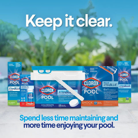 CLOROX Pool&Spa ClearPHOS waterline-maintenance helps keep pool edge clean