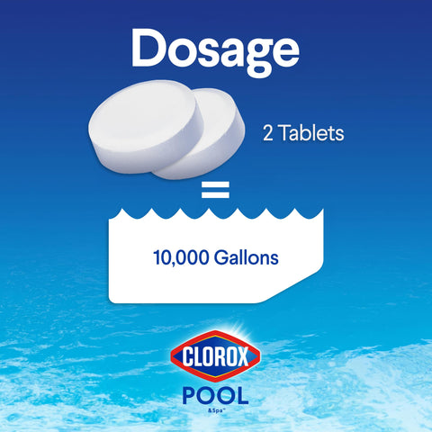 Algae-control action demonstrated across pool surface with XTRABLUE tablets.