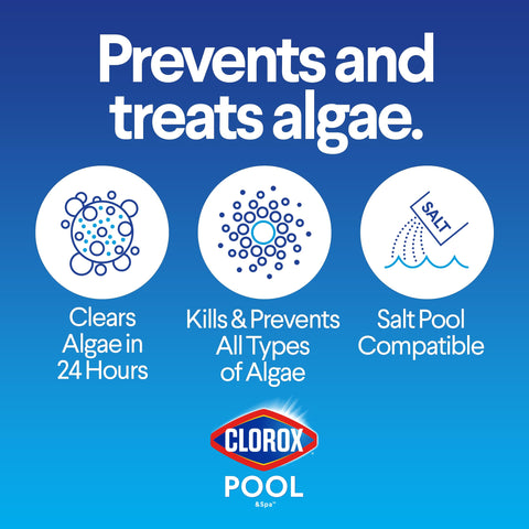 Pool water appears clearer after CLOROX XtraBlue Plus treatment.