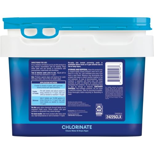 XtraBlue tablets dissolving evenly to maintain balanced sanitizer across the pool.