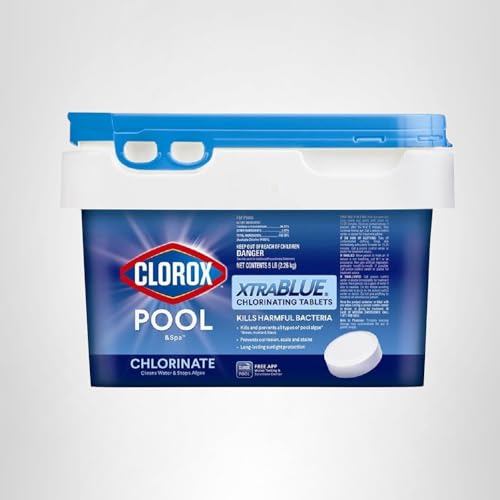 Water clarity improving after treatment with XTRABLUE tablets.