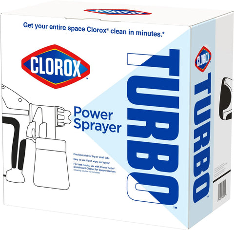 Clorox Turbo Power Sprayer in action delivering a fine mist