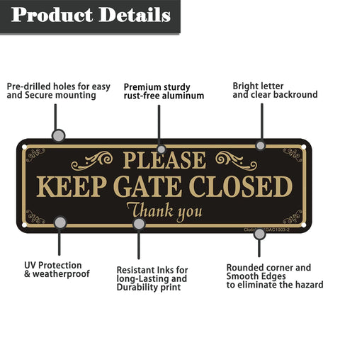 Clotide easy-mount sign with four pre-drilled holes for simple installation.