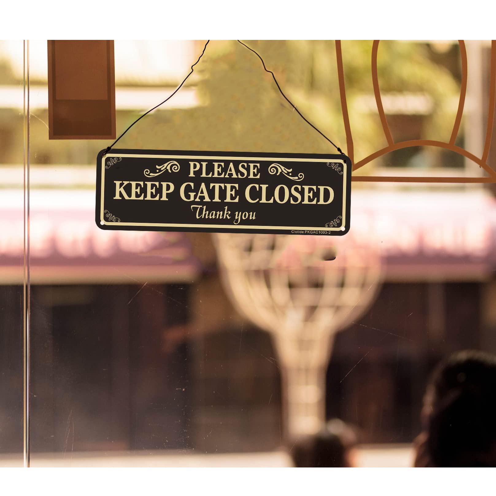 Clotide sign with rounded safe edges for a clean professional look.