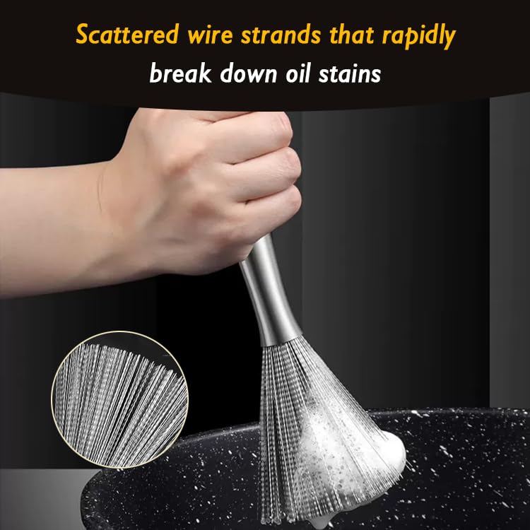 CloudMades steel wool head cleans stubborn grill residue