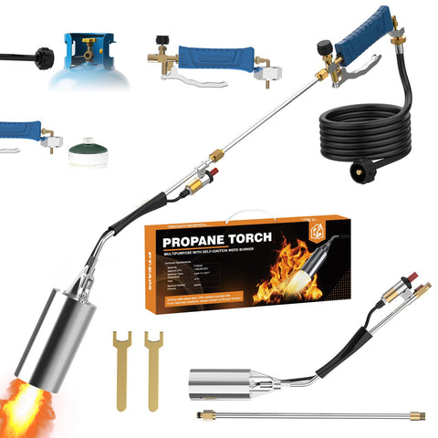 Clozpleax propane torch weed burner kit box shows gift-grade packaging for secure storage.