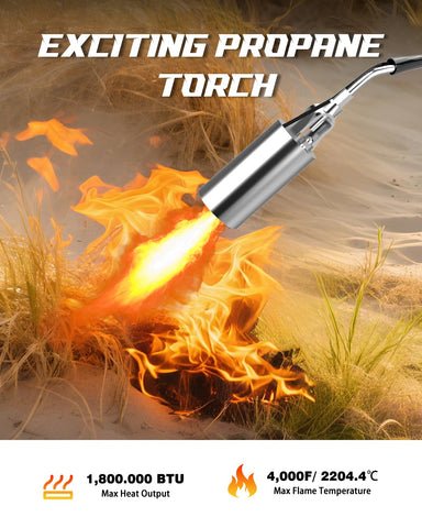 Clozpleax propane torch weed burner kit electronic igniter for quick, safe startups.