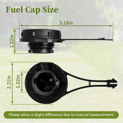 CLSR2U 799585 gas cap side view highlighting tethered design