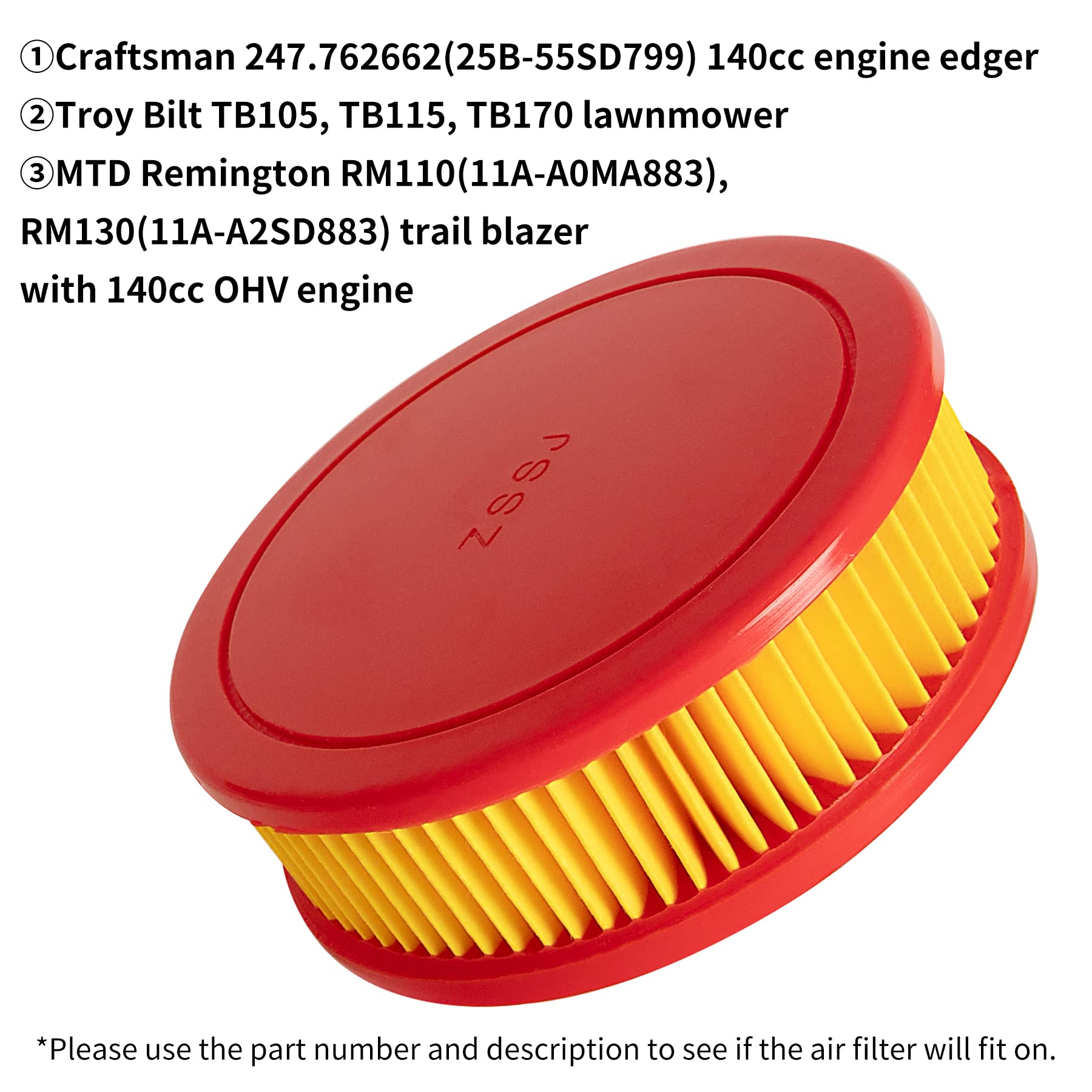 CLSR2U compatible with Craftsman 247-762662 edger, 140cc engine