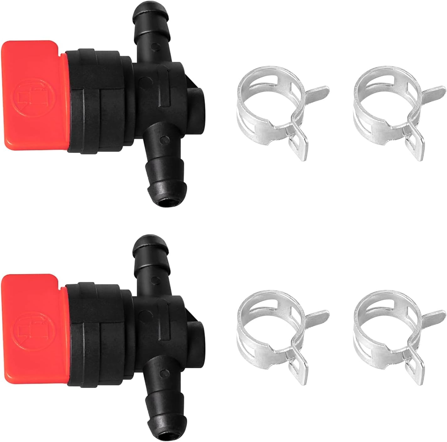 CLSR2U fuel shut-off valve mounted on mower fuel line for easy control