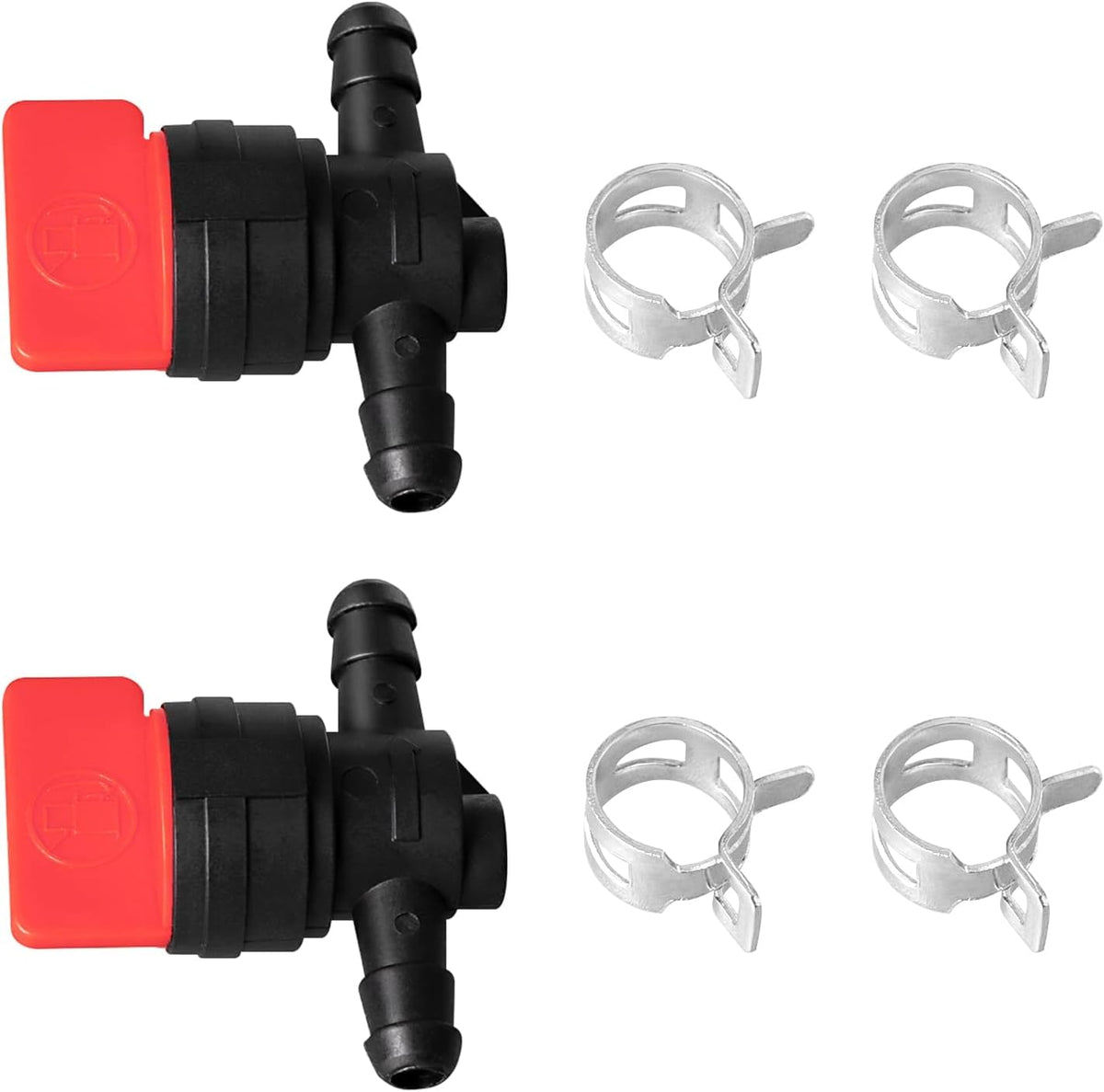 CLSR2U fuel shut-off valve mounted on mower fuel line for easy control