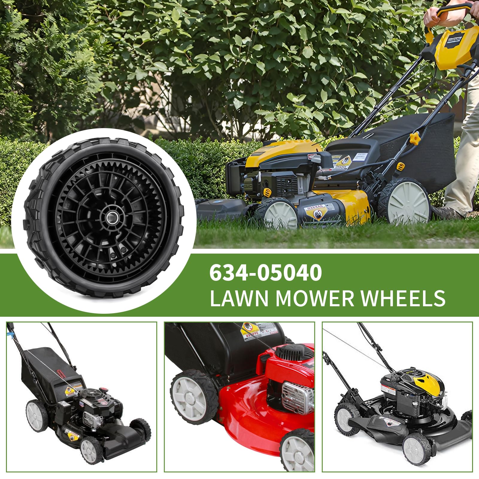 CLSR2U MTD Gold/Columbia-compatible wheel offers steady traction for varied surfaces.