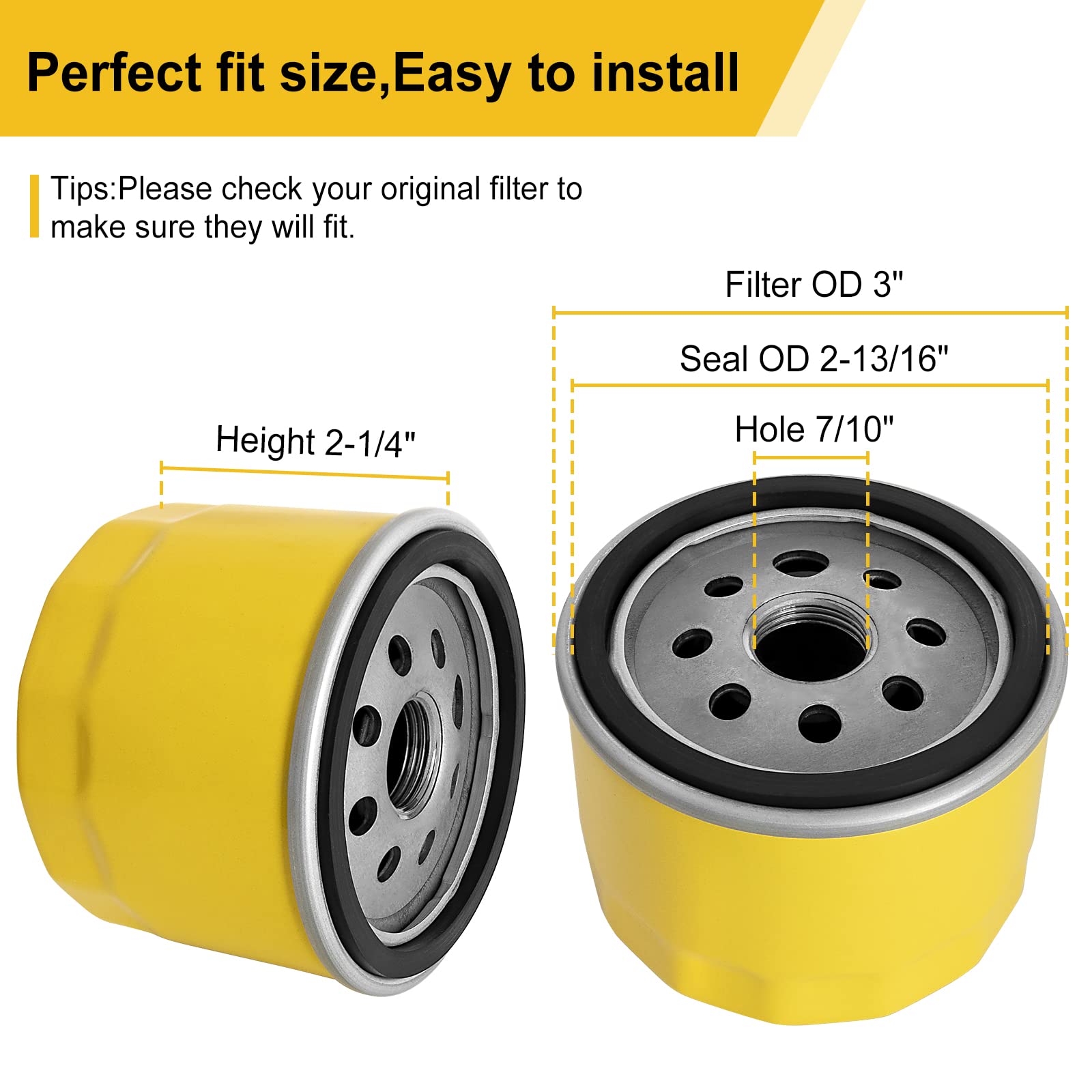 CLSR2U oil filter compatibility label highlights supported models.