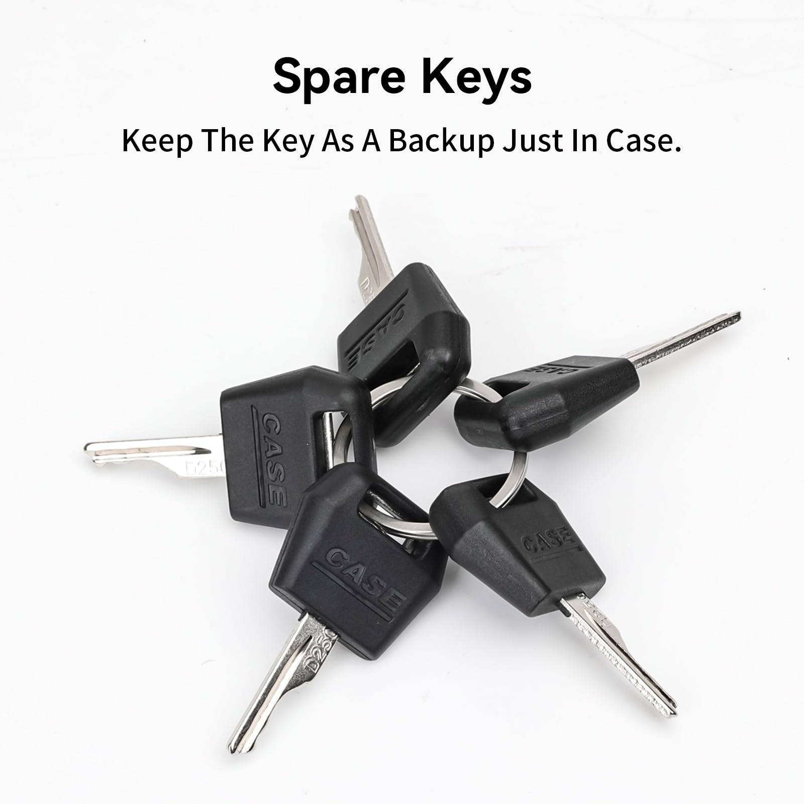 Replacement D250 keys from CLSR2U for Case equipment, convenient backup option