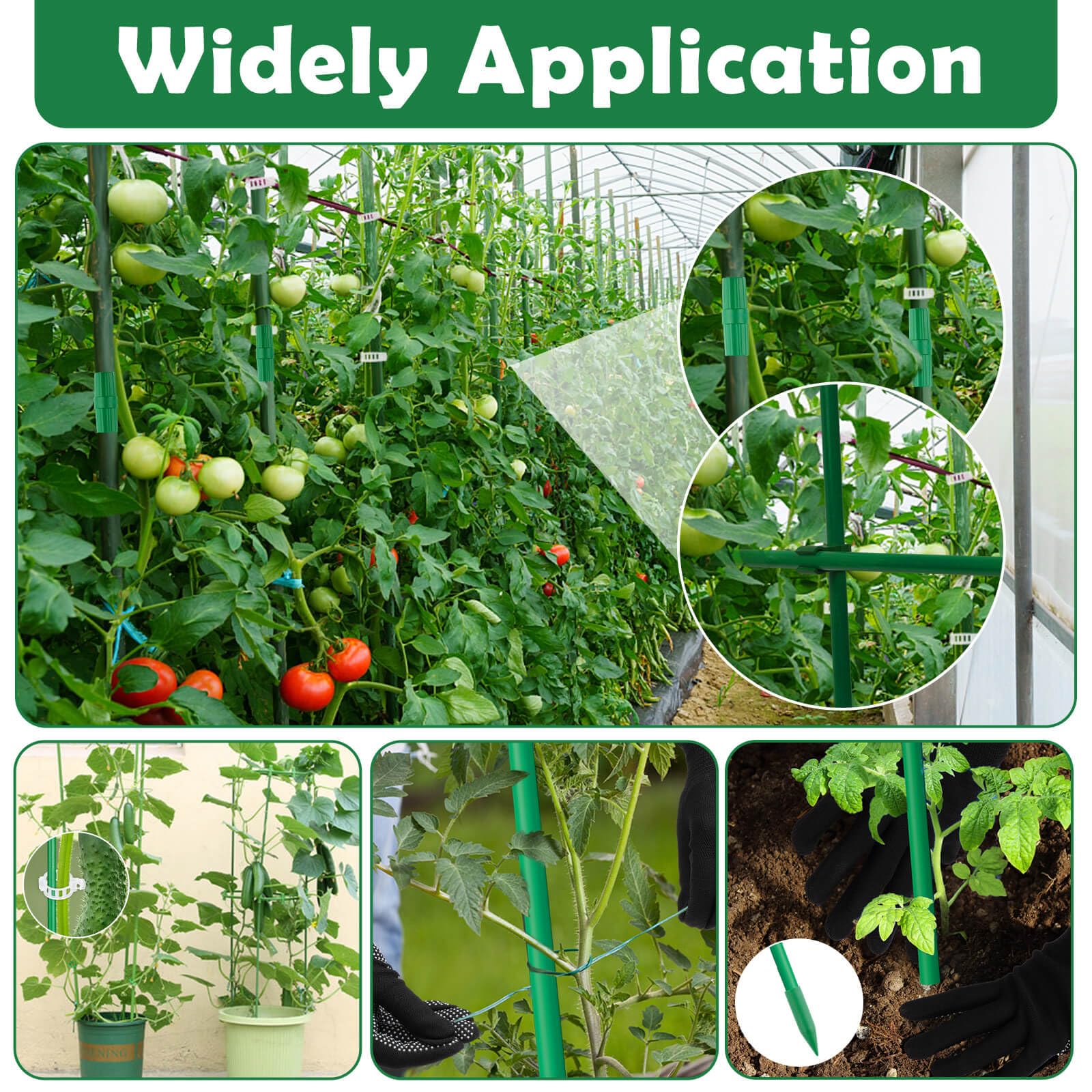 Cludoo easy installation with twist ties and clips keeps plants secure.