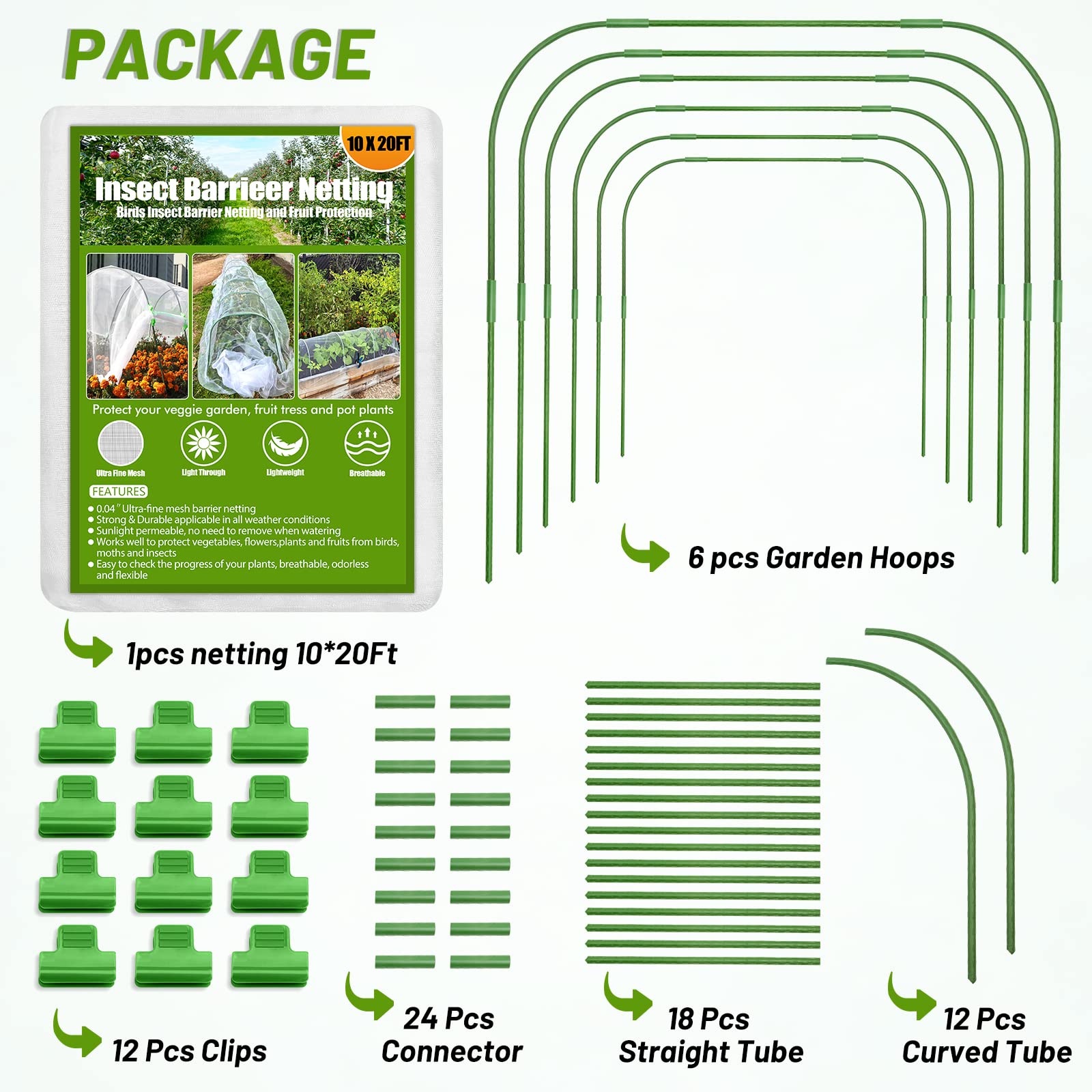 Cludoo garden mesh netting kit versatile use for indoors and outdoors