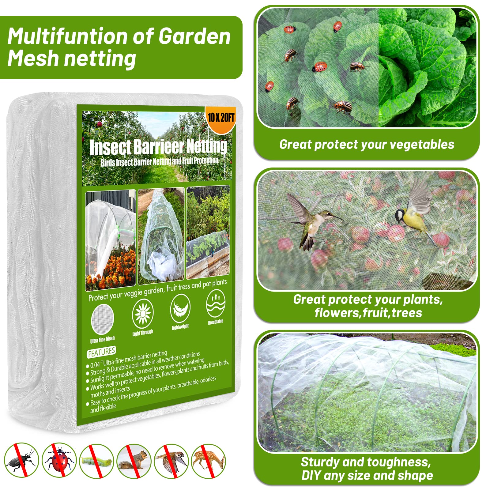 Cludoo garden mesh netting kit curved tubes linking into a sturdy frame