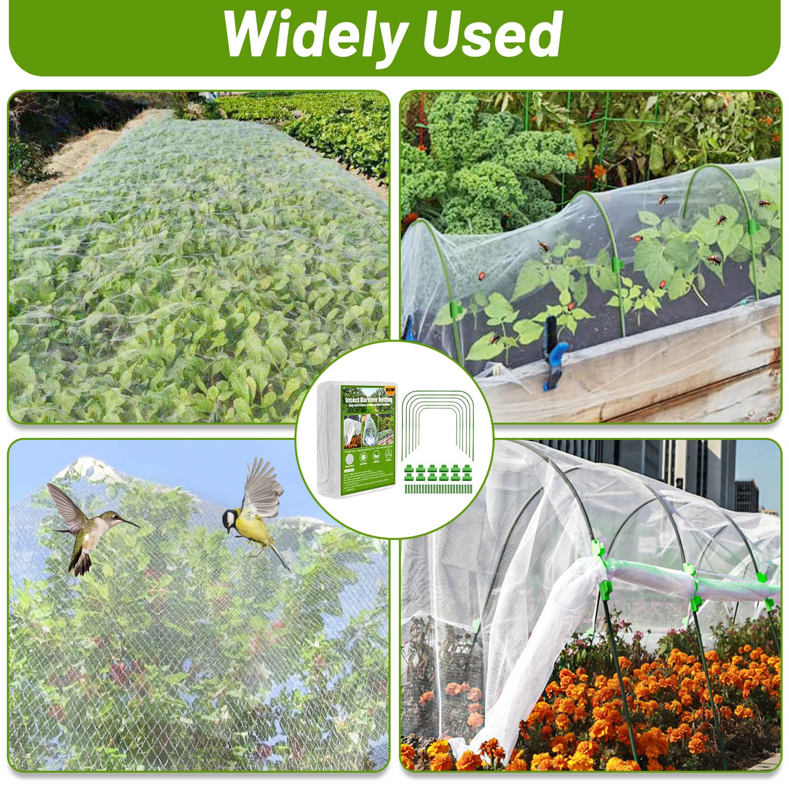 Cludoo garden mesh netting kit greenhouse clips securing the mesh